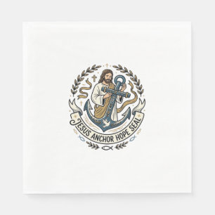 Serviette En Papier Jésus Ancre Espoir Sceau Jésus Ancre Espoir Sceau 