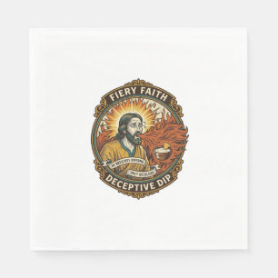 Serviette En Papier Jésus Brûlant Bouche Super Épicé Party Dip Humour_