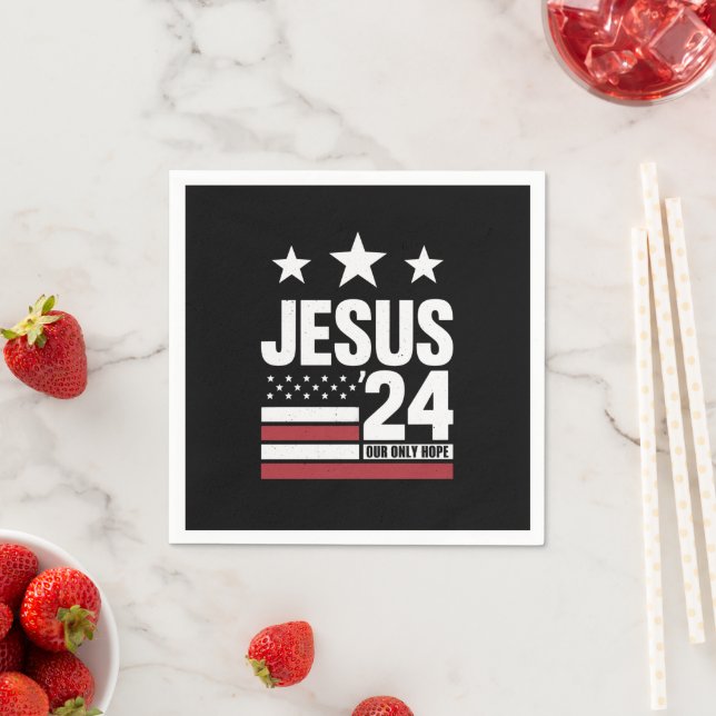 Serviette En Papier Jésus Christ 2024 Président Élection USA Politique (En situation)