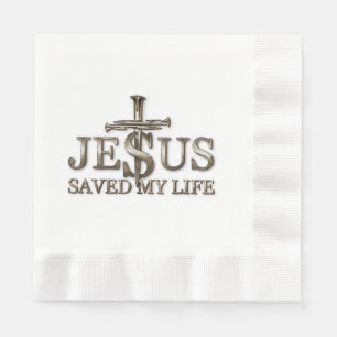 Serviette En Papier Jésus-Christ a sauvé mon cadeau de vie pour les fe