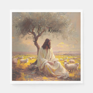 Serviette En Papier Jésus-Christ Pâques religieuses catholique