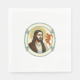 Serviette En Papier Jésus confus tendance virale de danse silhouette v