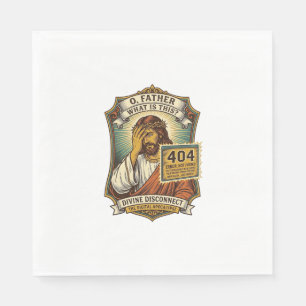 Serviette En Papier Jésus drôle Erreur 404 Humour Développeur Web Prog