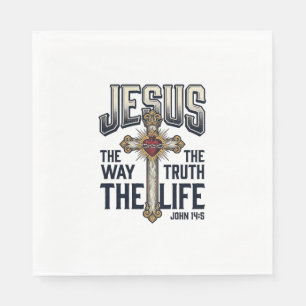 Serviette En Papier Jésus Le Chemin La Vérité La Vie Chemise Chrétienn
