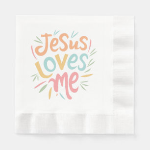 Serviette En Papier Jesus Love Me - Design vintage