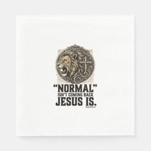 Serviette En Papier Jésus Revient Croix Lion Chemise Chrétienne