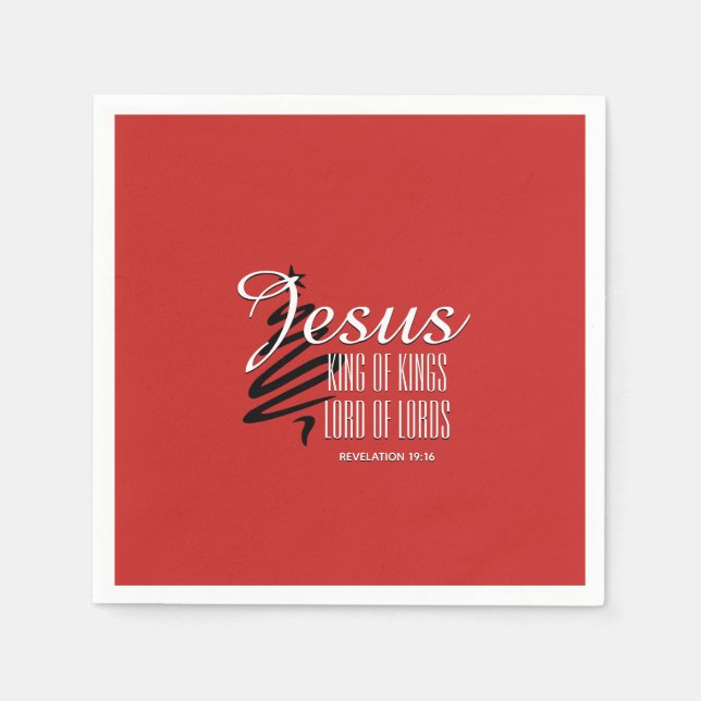 Serviette En Papier JÉSUS ROI DES ROIS Livre de Noël (Devant)