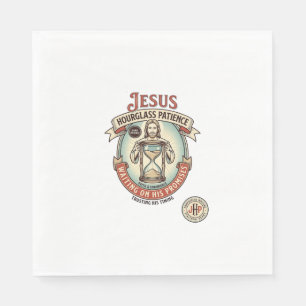 Serviette En Papier Jésus Sablier Patience Jésus Sablier Patience