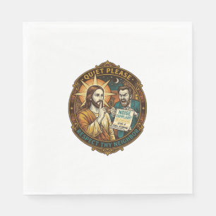 Serviette En Papier Jésus Voisin En colère Plainte pour bruit Fête bru