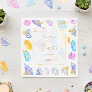 Serviette En Papier Jeu d'anniversaire Cristaux Jeu de Fête de fille d
