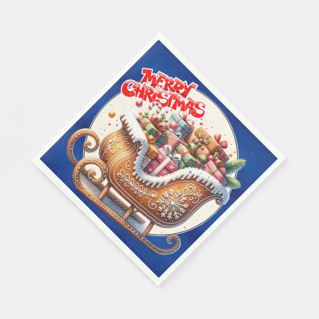 Serviette En Papier Jeu de correspondance de Noël précieux (Coin)