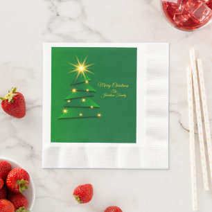 Serviette En Papier Jeu de correspondances Arbre verte Changement de n
