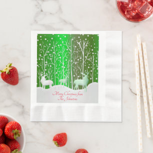 Serviette En Papier Jeu de correspondances Rindeer blanc Modifier le n