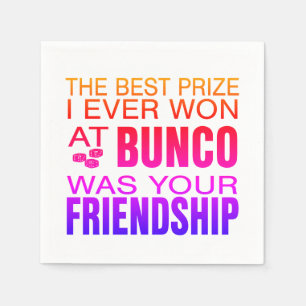 Serviette En Papier Jeu de Dice amusant Bunco de nuit