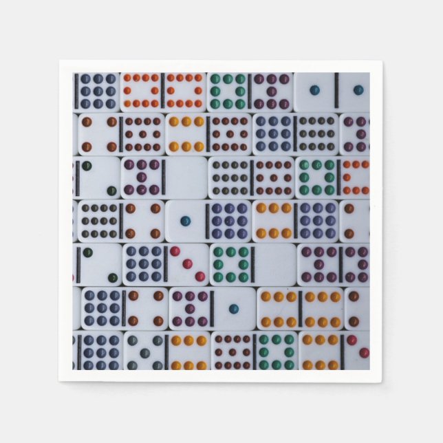 Serviette En Papier Jeu de Dominos (Devant)