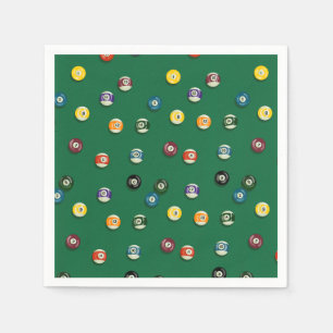 Serviette En Papier Jeu Nuit Anniversaire Billard Table de billard