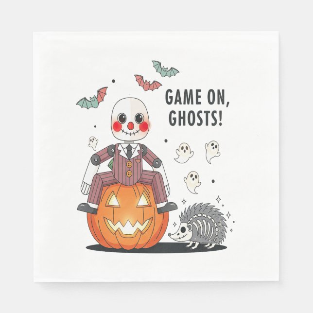 Serviette En Papier Jeu sur Ghosts Halloween (Devant)