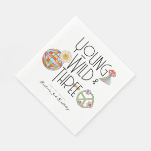 Serviette En Papier Jeune, sauvage et trois Naples d'anniversaire en