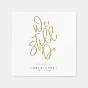 Serviette En Papier Jeux minimaliste moderne Gold Vow Renouvellement p