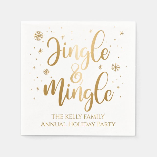 Serviette En Papier Jingle et Mingle Holiday (Devant)