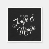 Jingle & Mingle Christmas Holiday Paper Napkin