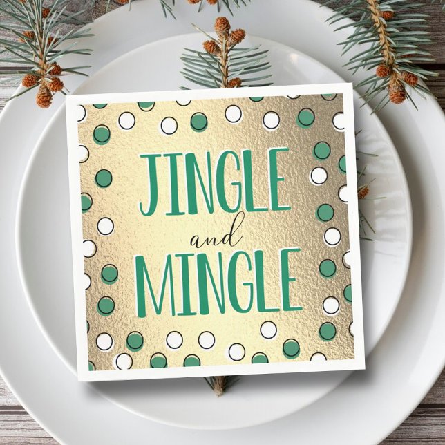 Serviette En Papier Jingle & Mingle Modern Holiday Party (Créateur téléchargé)