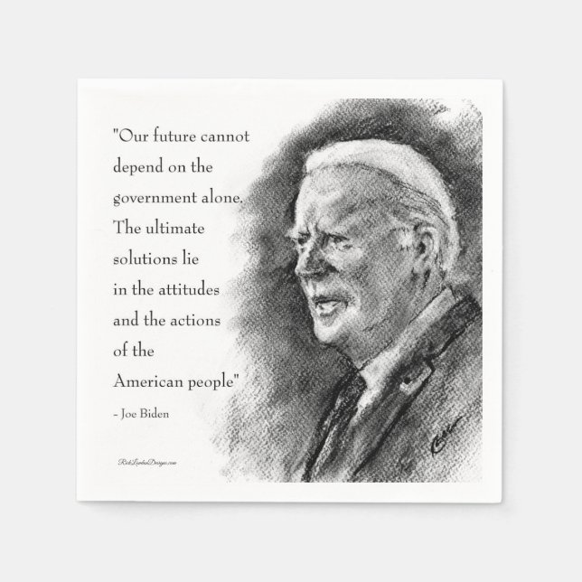 Serviette En Papier Joe Biden & Citation (Devant)