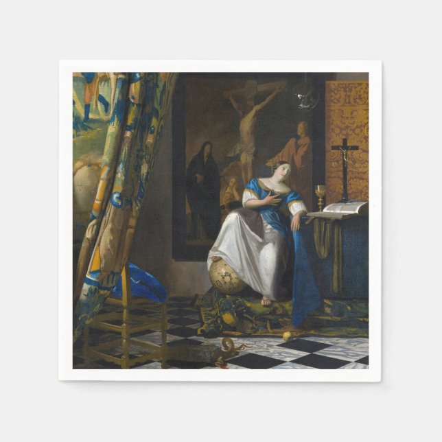 Serviette En Papier Johannes Vermeer - Allégorie de la foi (Devant)