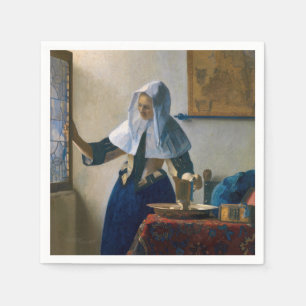 Serviette En Papier Johannes Vermeer - Femme avec un lanceur d'eau