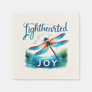 Serviette En Papier Joie légère - libellule artistique