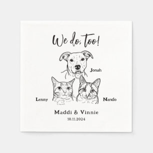 Serviette En Papier Joli 3 dessins pour animaux de compagnie Nous fais