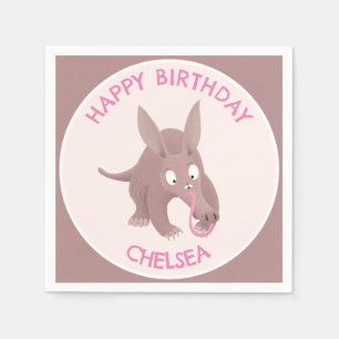 Serviette En Papier Joli anniversaire personnalisé de l'araignée
