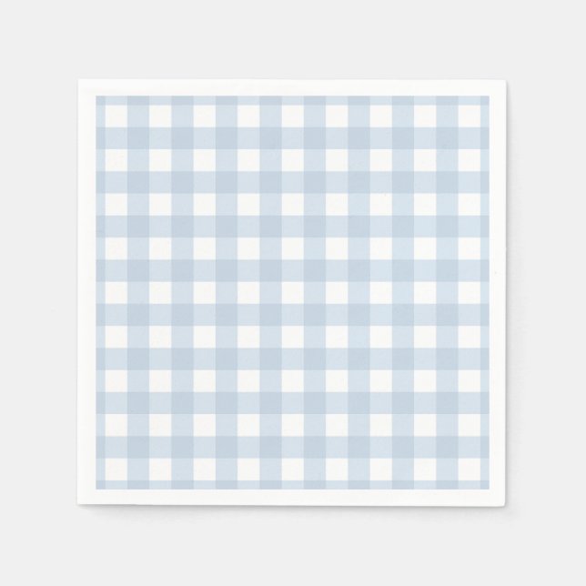 Serviette En Papier Joli bleu Denim bleu En vichy Motif vérifié (Devant)