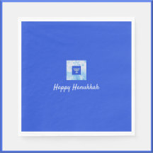 Joli bleu Menorah Hanoukka