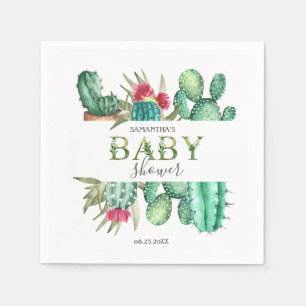 Serviette En Papier Joli Cactus à l'aquarelle