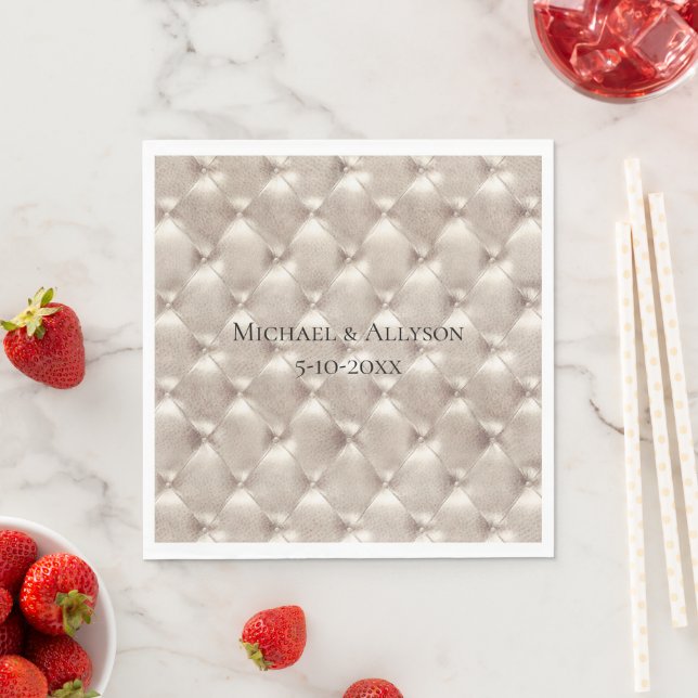 Serviette En Papier Joli Champagne Glam Fête des mariées Mariage (En situation)