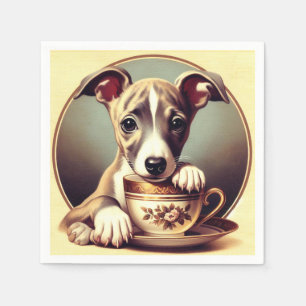 Serviette En Papier Joli chiot Whippet