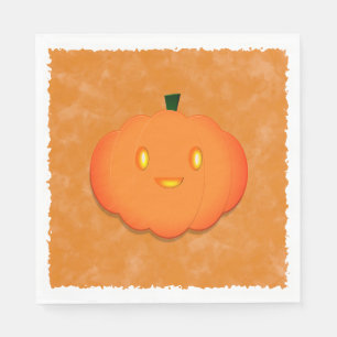 Serviette En Papier Joli Citrouille Halloween Baby shower d'aquarelle