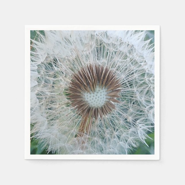 Serviette En Papier Joli Dandelion blanc (Devant)