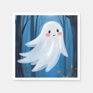 Serviette En Papier Joli Fantôme Halloween Effrayant