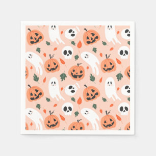 Serviette En Papier Joli Jack-O-Lanterne et Motif fantôme