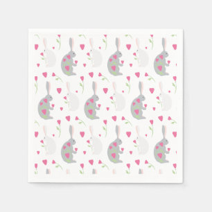Serviette En Papier Joli lapin.