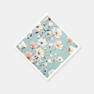 Serviette En Papier Joli modèle floral Pastel