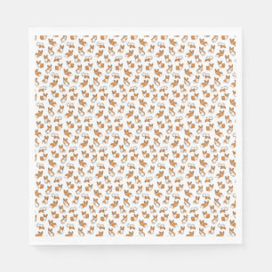Serviette En Papier joli motif de corgis chiens de compagnie dessin an