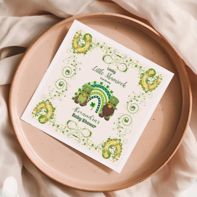 Serviette En Papier Joli Petit Baby shower Shamrock (Créateur téléchargé)