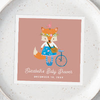 Joli renard forestier. Baby shower animal des bois