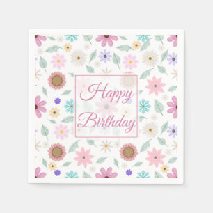 Serviette En Papier Joli rose Fleurs Super Design rétro