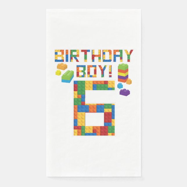 Serviette En Papier Jolie 6e anniversaire Cadeau 6 ans Bâtiment de l'é (Devant)