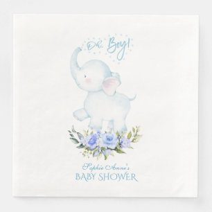 Serviette En Papier Jolie aquarelle Elephant Oh Baby shower garçon