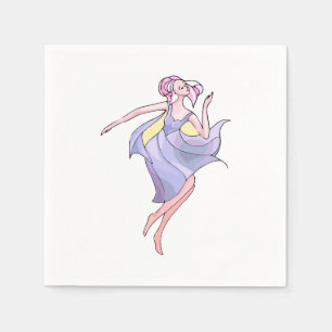 Serviette En Papier Jolie Ballerina Napkins Dansant